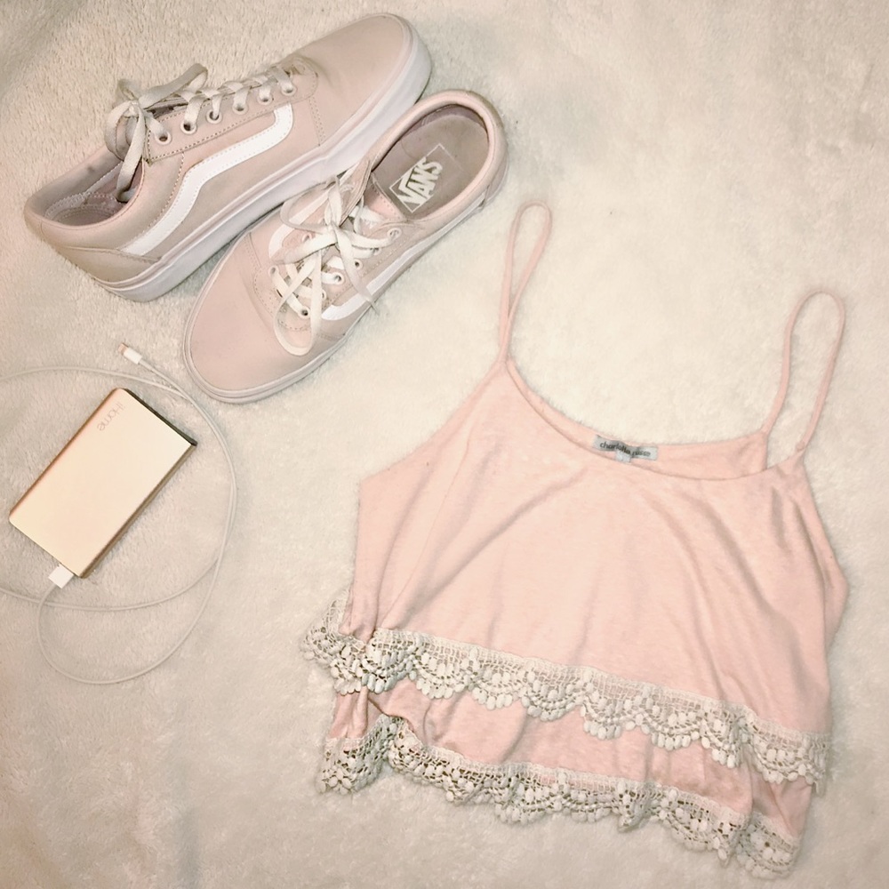 Crop top with ruffles